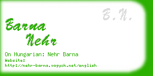 barna nehr business card